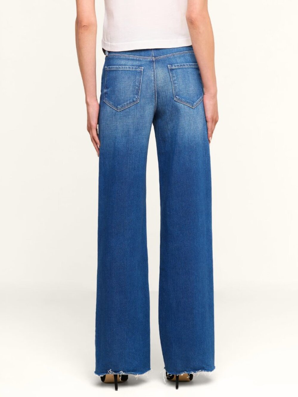 L'agence Scottie Wide Leg High Rise Jeans in Hasting Blue Size 28 - Picture 7 of 9